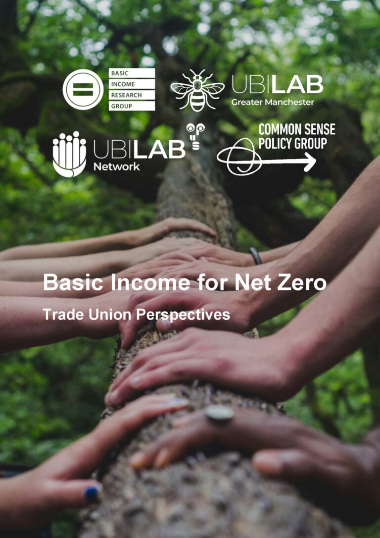 Basic Income for Net Zero report front cover